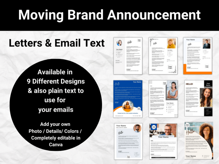 Moving To A New Brand/Company Announcement Letter & Email Template To ...